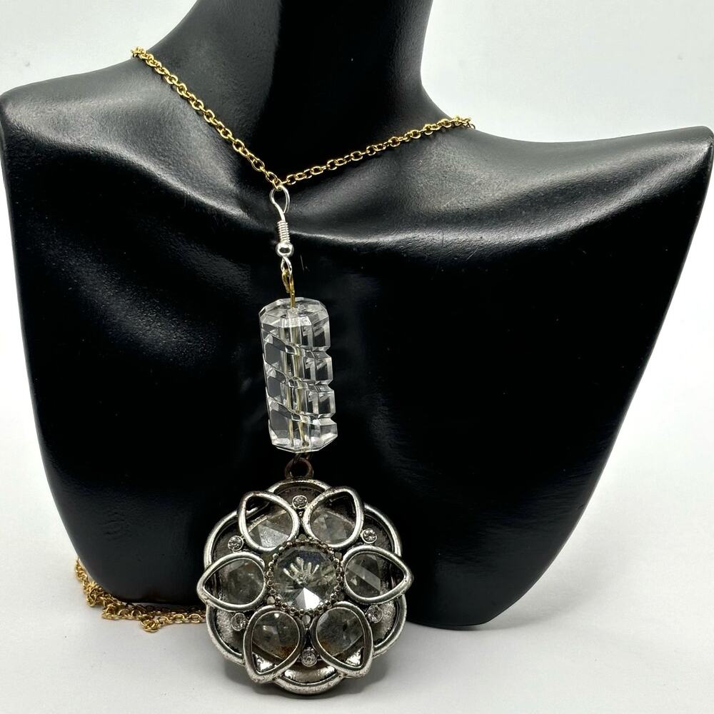 Gold & Silver Flower Necklace